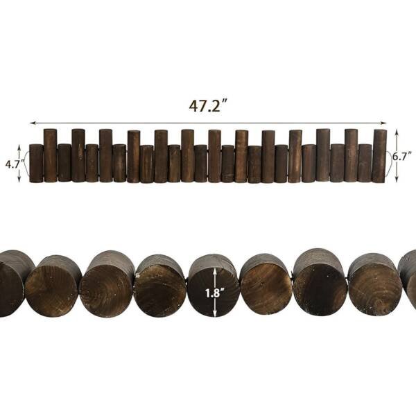 Wooden Short Fence Border - 6.5 in. H x 47 in. - Image 3