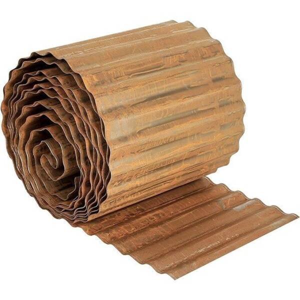 20 Feet Pre-Rusted Corrugated Edging - 10" H