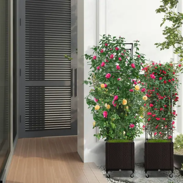 Raised Garden Bed on Wheels, 72” Tall Tomato Planters with Trellis - Image 2