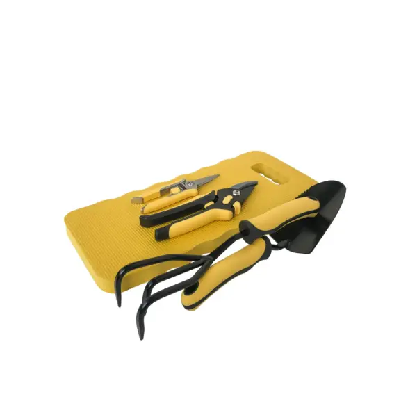 Gardening Tools Metal Set 5 Piece- Black and Yellow - Image 3